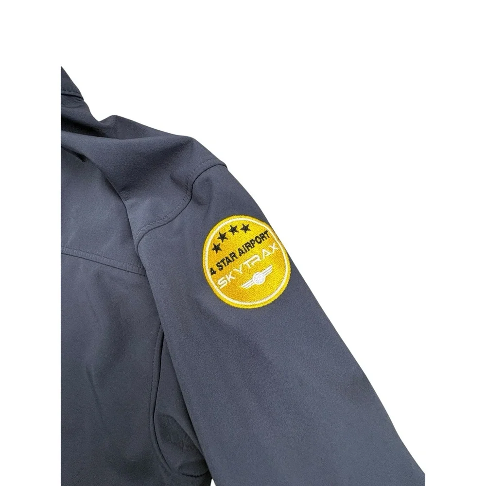 Port Authority Houston Airports Soft Shell‎ Jacket Gray Mens Large